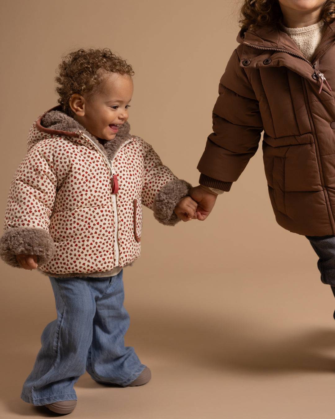Reversible jas met lieveheersbeestjes – Whitecap Gray