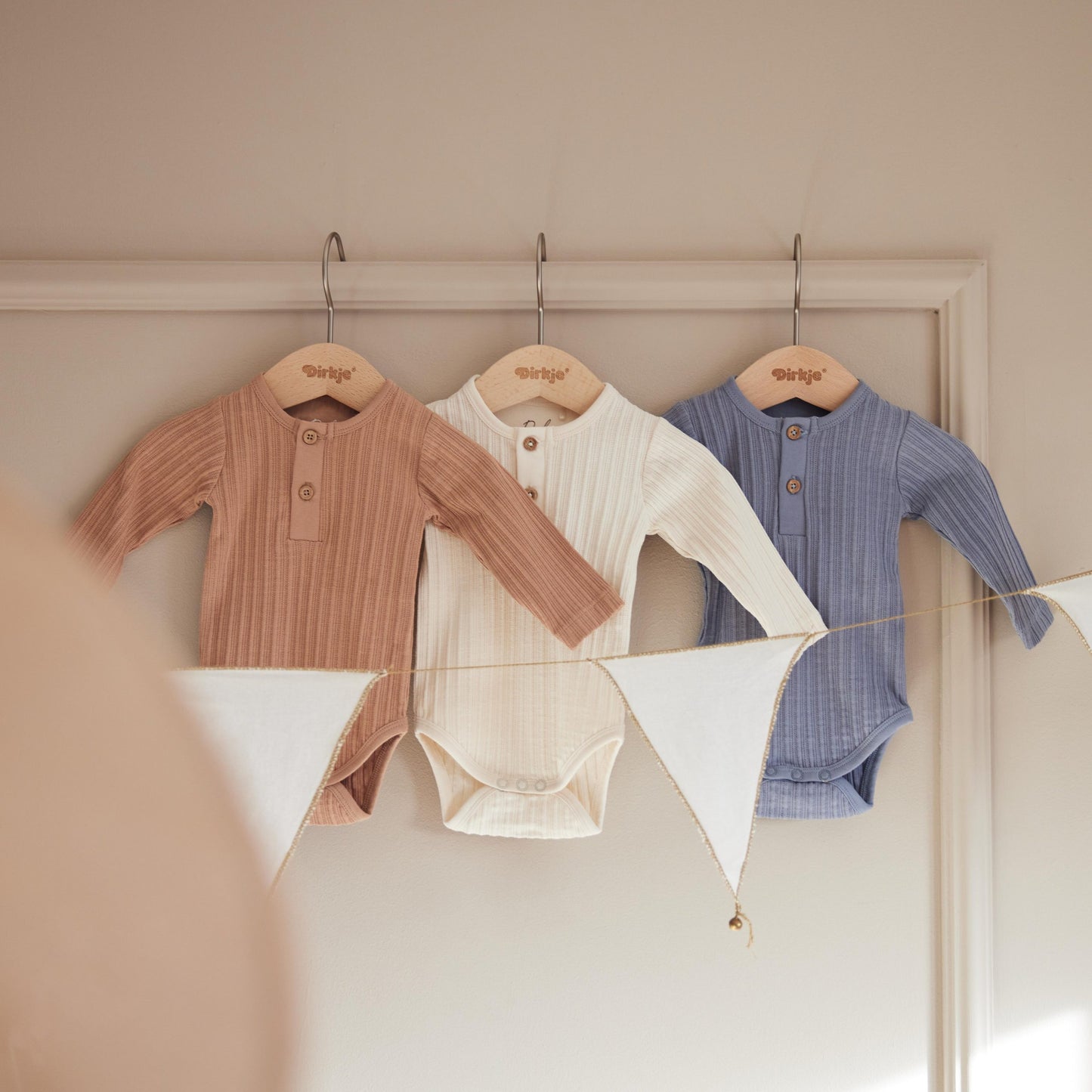 3-pack Rompers lange mouwen