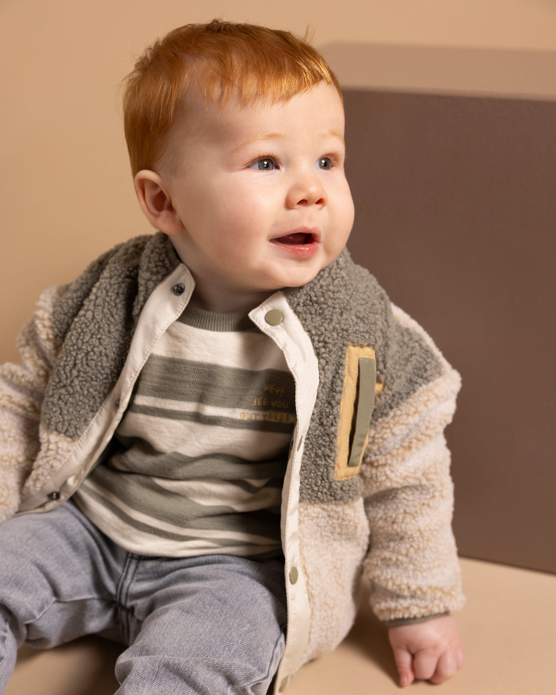 Teddy vest colorblock – Lark