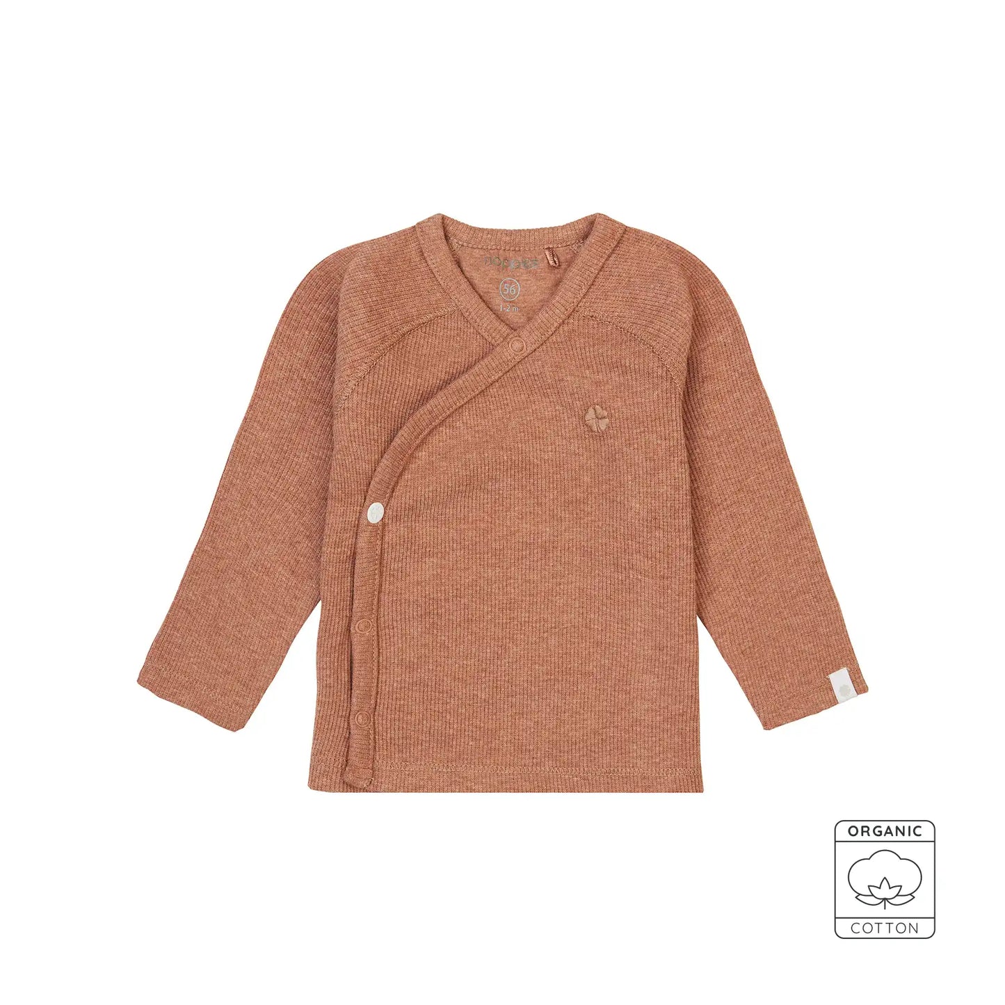 Overslagshirt Rib - Cafe au lait
