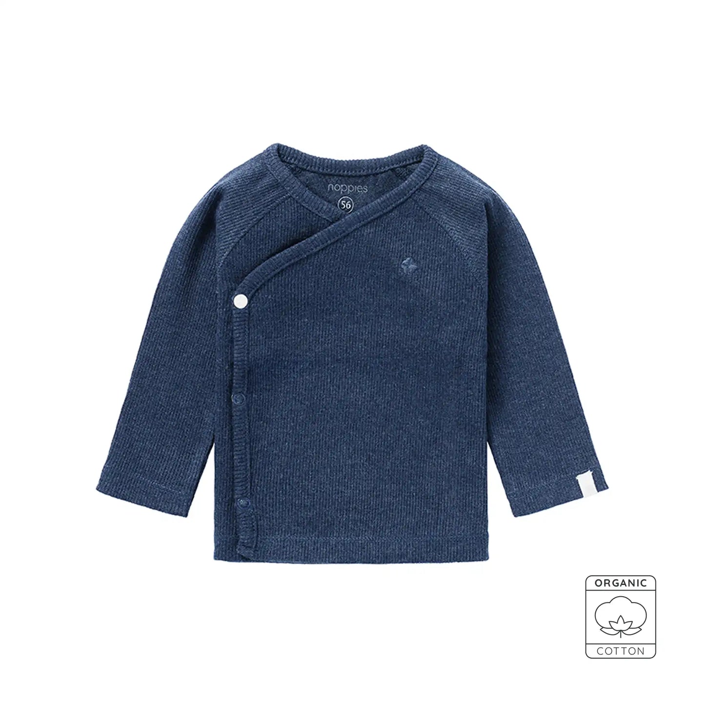 Overslagshirt Rib - Blauw