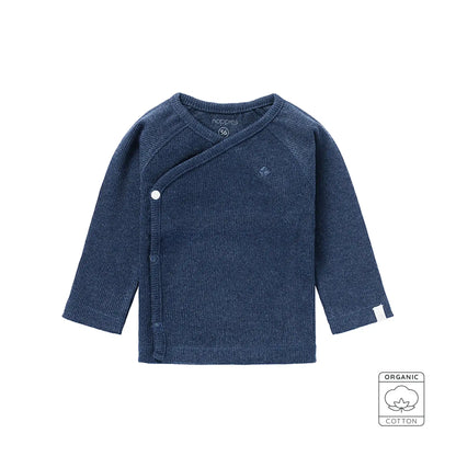 Overslagshirt Rib - Blauw