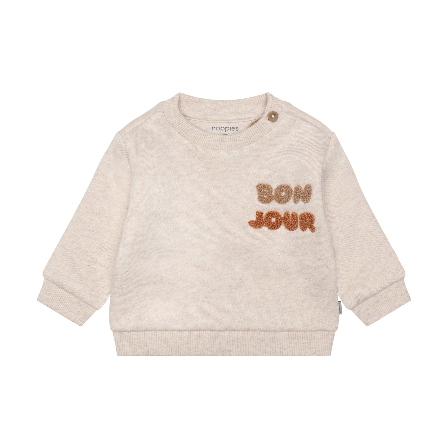 Zachte baby sweater – Sand Melange