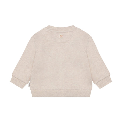 Zachte baby sweater – Sand Melange