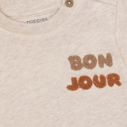Zachte baby sweater – Sand Melange
