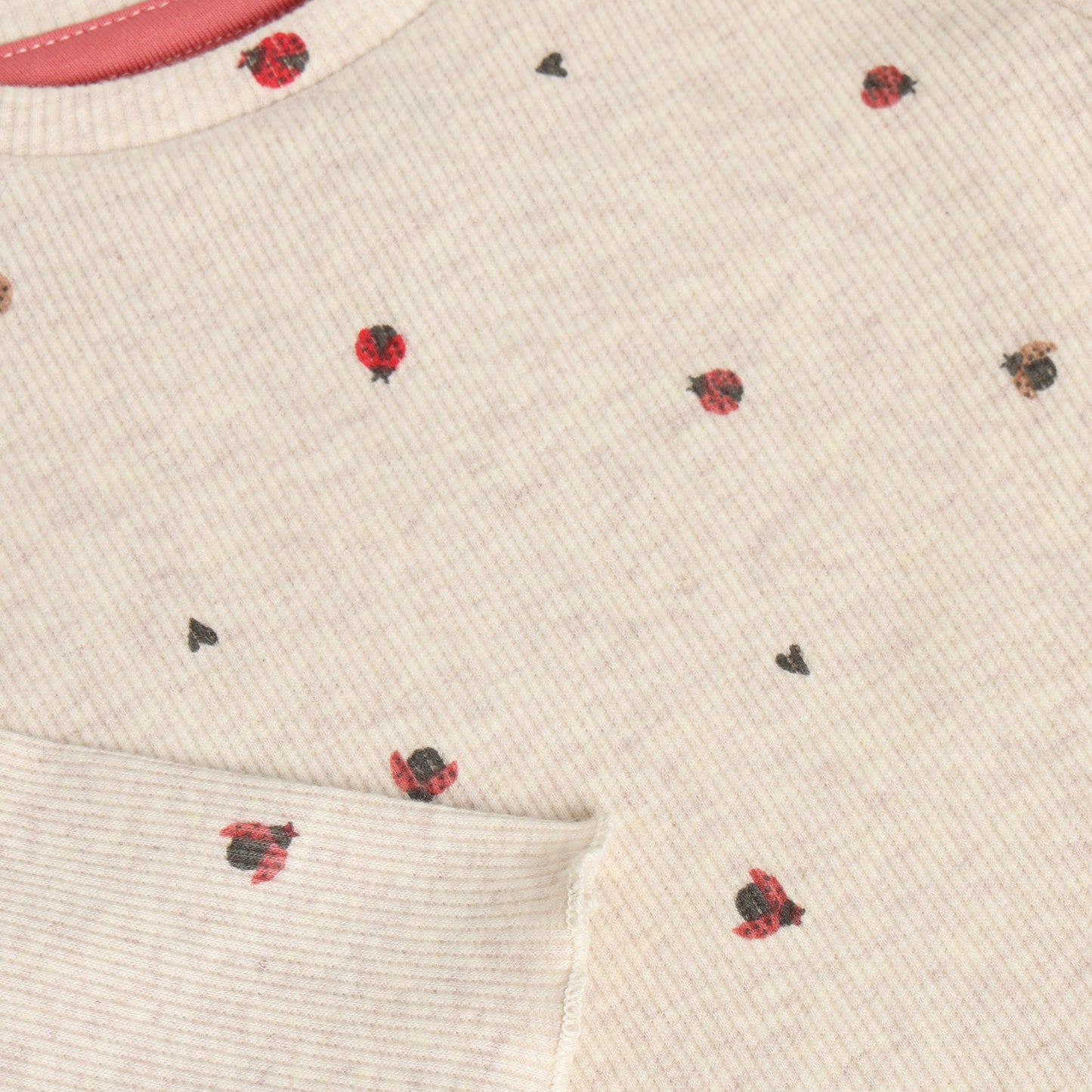 Baby shirt met lieveheersbeestjes – Sand Melange