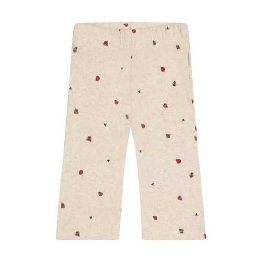Flared baby legging met lieveheersbeestjes – Sand Melange