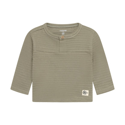Baby shirt met structuur – Vetiver