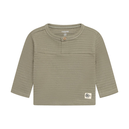 Baby shirt met structuur – Vetiver