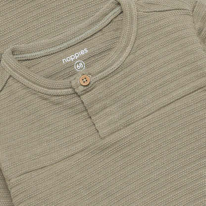 Baby shirt met structuur – Vetiver