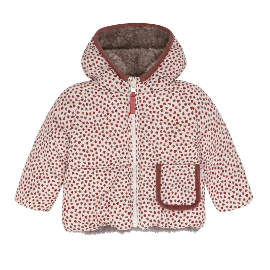 Reversible jas met lieveheersbeestjes – Whitecap Gray