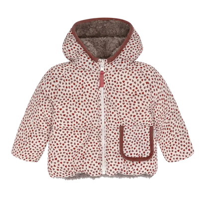 Reversible jas met lieveheersbeestjes – Whitecap Gray