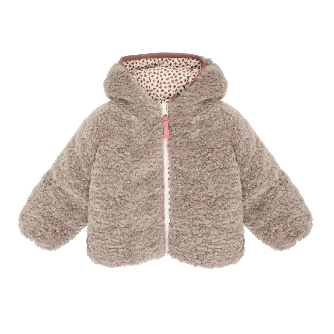Reversible jas met lieveheersbeestjes – Whitecap Gray