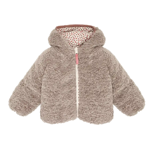 Reversible jas met lieveheersbeestjes – Whitecap Gray