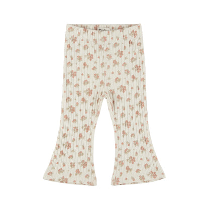 Flared baby tregging met structuur – Antique White