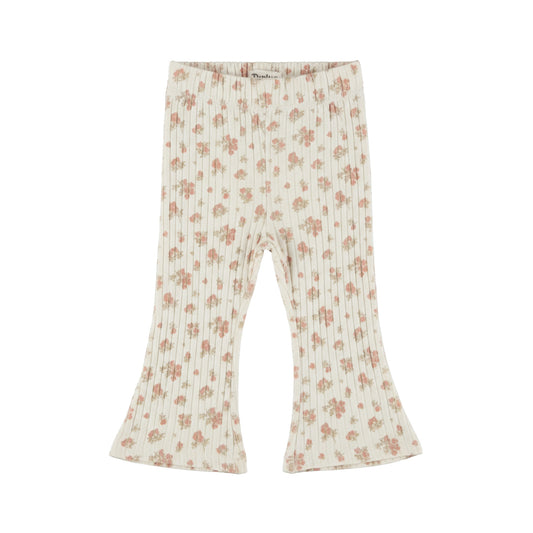Flared baby tregging met structuur – Antique White