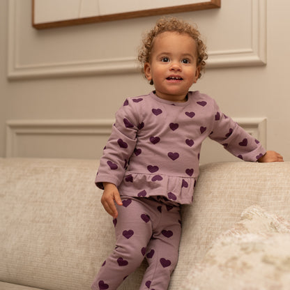2-delige baby set met sweater en tregging – Elderberry