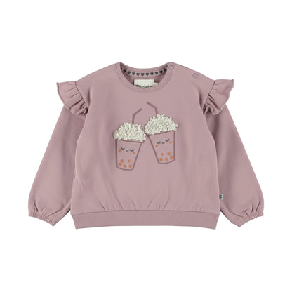 Zachte baby sweater – Elderberry