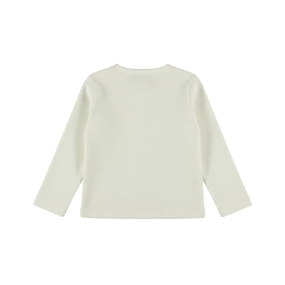 Rib baby longsleeve – Antique White