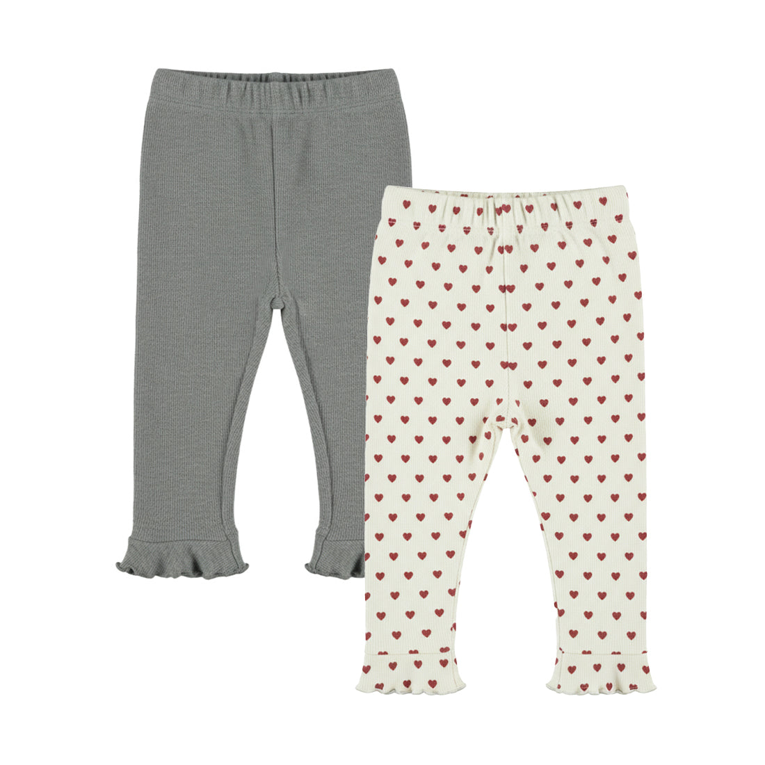 Baby leggings 2-pack – Grijs gemêleerd