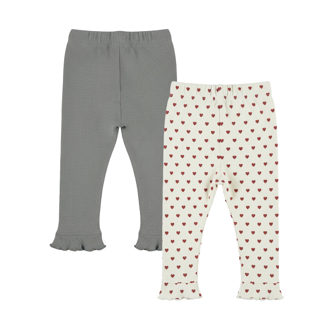 Baby leggings 2-pack – Grijs gemêleerd
