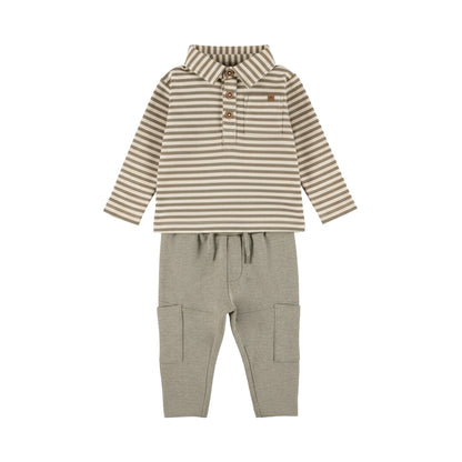 2-delige set met polo longsleeve en joggingbroek – Mermaid