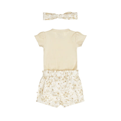 Kledingset met body, short en haarband