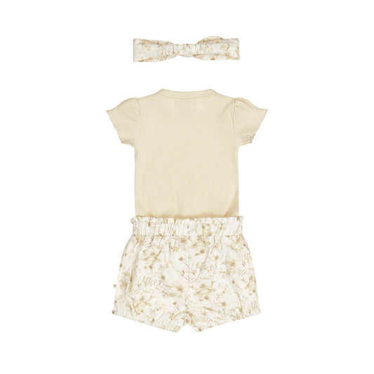 Kledingset met body, short en haarband