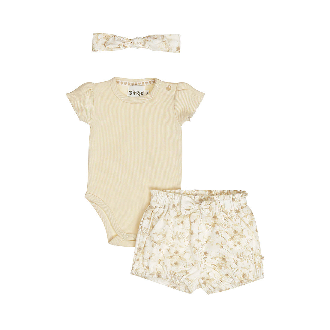 Kledingset met body, short en haarband