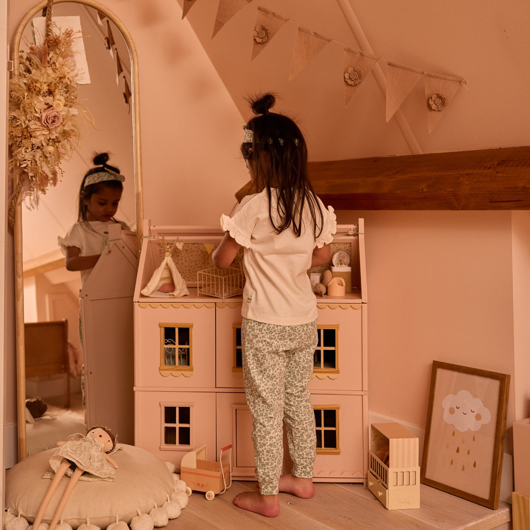 Kledingset met shirt, broek en haarband