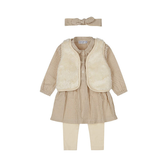 Kledingset met Jurkje, Legging en Giletje